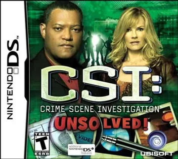 CSI - Crime Scene Investigation - Unsolved! (USA) (En,Fr,Es) (NDSi Enhanced) box cover front